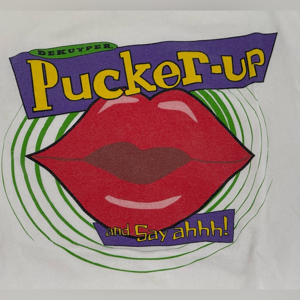 Vintage Sour Apple Pucker‎ T-Shirt Made in USA Single Stitch